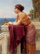 John William Godward The Belvedere oil